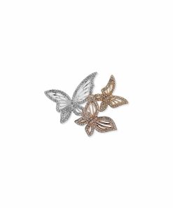 Trio Crystal Butterfly Brooch