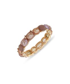 Stationed Stretch Bracelet - Purple