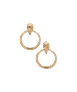 Flutted Hoop Clip Earrings