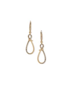 Crystal Knot Drop Pierced Earring