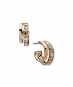 Crystal Double Hoop Earrings