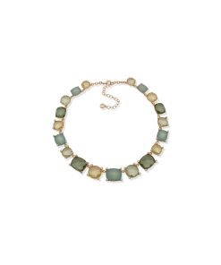 Stone Cluster Necklace - Green