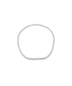 Rounded Stone Necklace - Silver