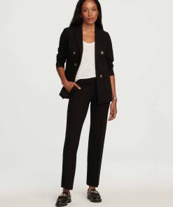 Plus Compression Faux Double Breasted Jacket