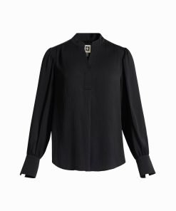V Neck Pleat Front Blouse
