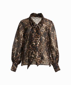 Bow Neck Long Sleeve Blouse