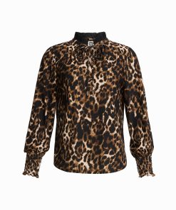 Plus Long Sleeve Smocked Top