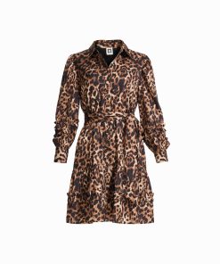 Ruffle Shirt Dress Short Dress