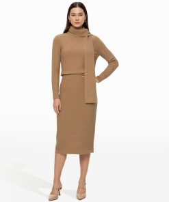 Diamond Stitch Sweater Skirt