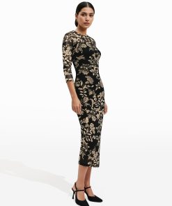 Side Ruched Midi Dress