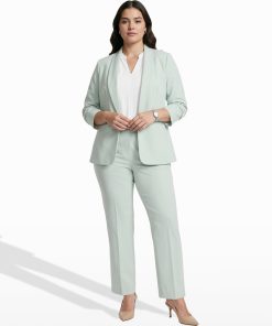 Plus Size Shawl Collar Open Front Jacket