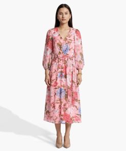 Three-Quarter Sleeve Midi Length Dress