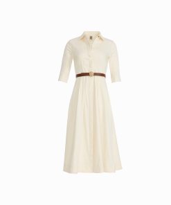 Shirt Dress With Waist Tucks