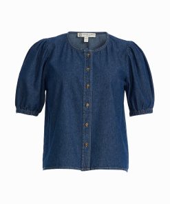 Plus Size Gathered Short Sleeve Blouse