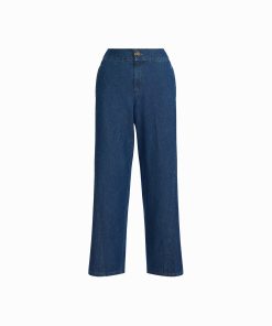 Petite Wide Leg Pants with Curved Side Seams