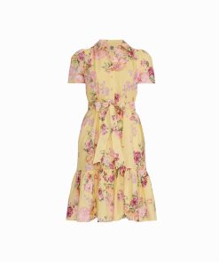 Plus Size Short Sleeve Tiered construction Shirt Dress