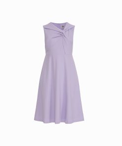 Plus Size Twist Detail Front A-line silhouette Midi length Dress