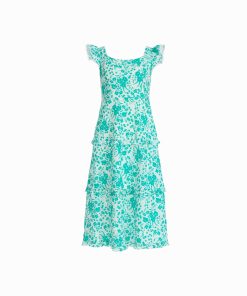 Ruffled Tiered construction Midi Length Dress