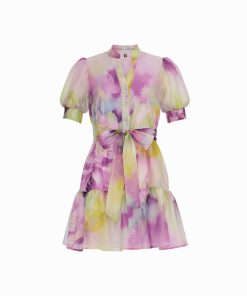 Puff Sleeve Short Shirt Dress