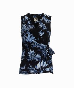 Petite Sleeveless Wrap Top