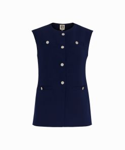 Four-Button Vest with Welt Pockets