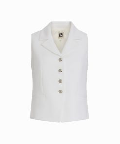Notch Collar Vest with Welt Pockets