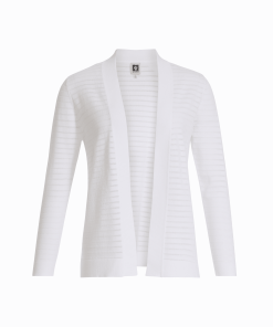 Petite Sheer Stripe Open Front Cardigan