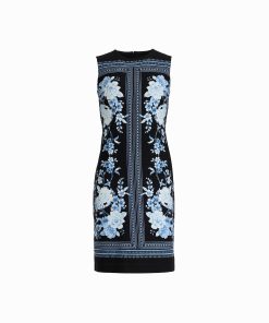 Petite Jewel Neck Sheath Dress