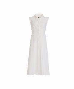 Pleated Bodice Shirt Dress