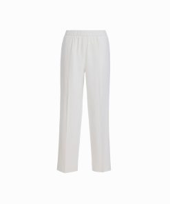 Straight Ankle Slash Pocket Lined Pull-On Pants