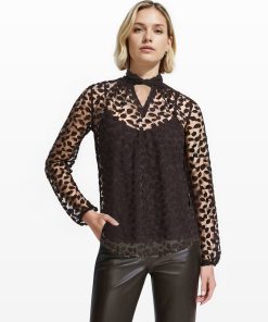 Shirred Neckline Blouson