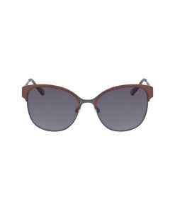 Two-Tone Metal Square Sunglasses