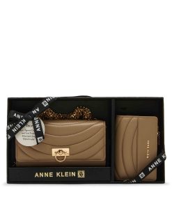 2 Piece Gift Set with Flap Crossbody and Bifold Wallet
