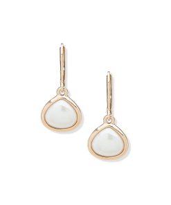 Faux Pearl Blanc Drop Earrings