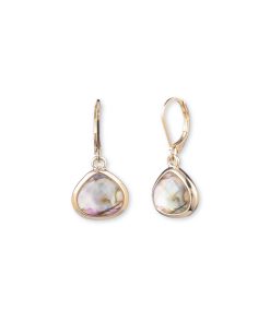 Abalone Stone Gold-Tone Earrings