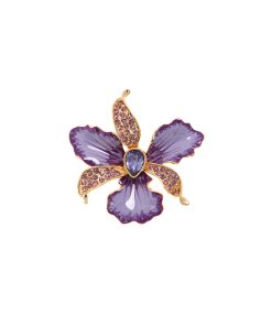 Violet Flower Petal Brooch